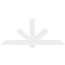 Ekena Millwork Kennewick Architectural Grade PVC Gable Bracket, 84"W x 35"H x 2"D x 6"F, 10/12 Pitch GBP084X35X0206KEN00 - alternate 4